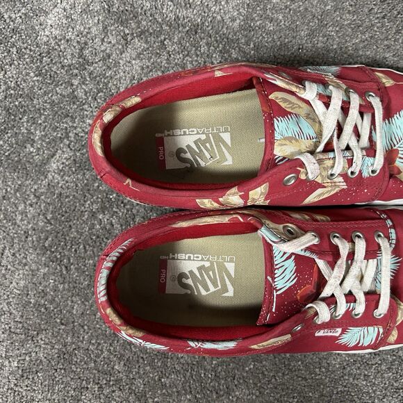 VANS Chukka Low Aloha Chili Pepper Mens Sz 11 Red Tropical Print Pro Skate Shoes main image 4